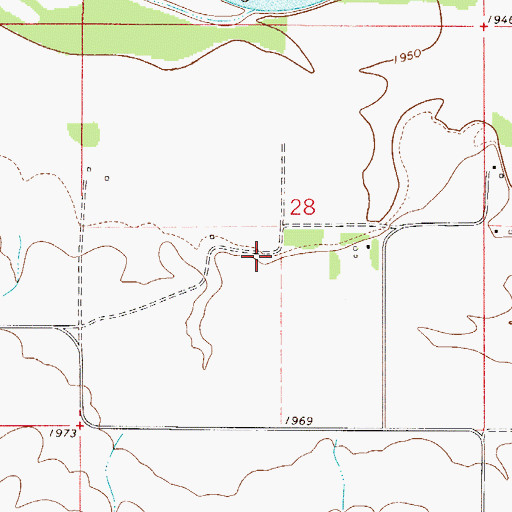 Topographic Map of 27N51E28CA__01 Well, MT