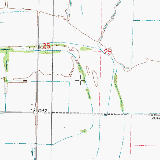 Topographic Map of 27N42E25CD__01 Well, MT