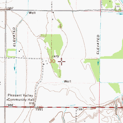 Topographic Map of 27N48E30DB__01 Well, MT