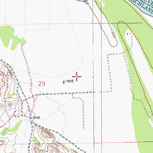 Topographic Map of 27N57E29AD__01 Well, MT