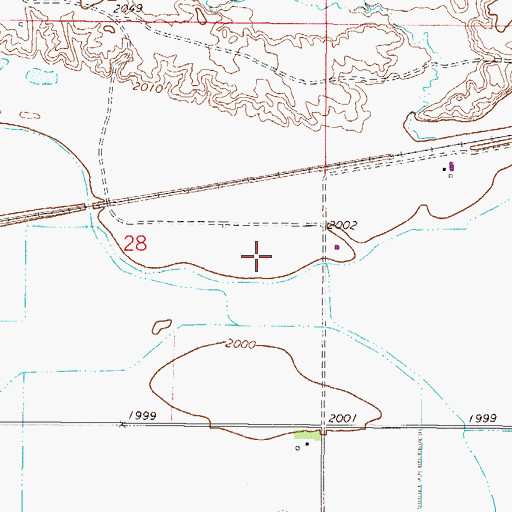 Topographic Map of 27N46E28DA__02 Well, MT