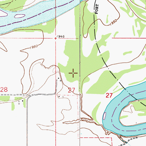 Topographic Map of 27N51E27BC__01 Well, MT