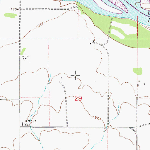 Topographic Map of 27N51E29BD__01 Well, MT