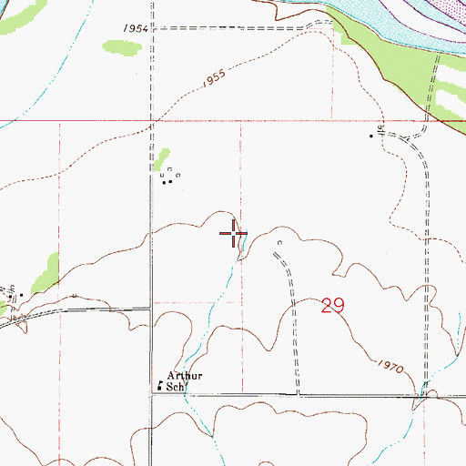 Topographic Map of 27N51E29BC__01 Well, MT