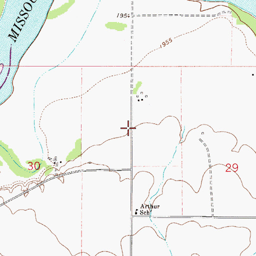 Topographic Map of 27N51E30AD__02 Well, MT