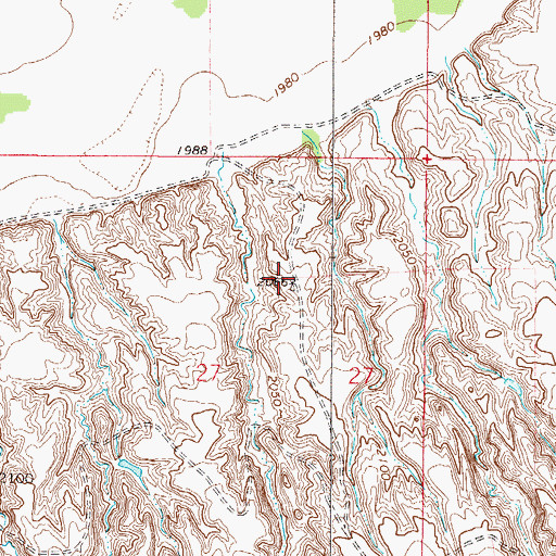 Topographic Map of 27N48E27ACAA01 Well, MT