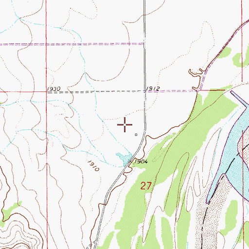 Topographic Map of 27N58E27BA__01 Well, MT