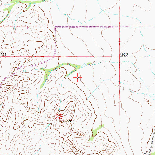 Topographic Map of 27N58E28AB__01 Well, MT