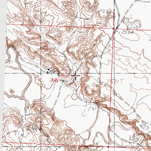 Topographic Map of 27N29E28AC__01 Well, MT
