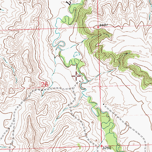 Topographic Map of 27N24E26ADCA01 Well, MT