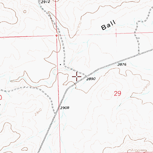 Topographic Map of 27N26E29BCAC01 Well, MT