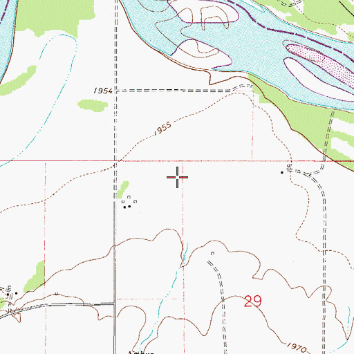 Topographic Map of 27N51E29BB__01 Well, MT