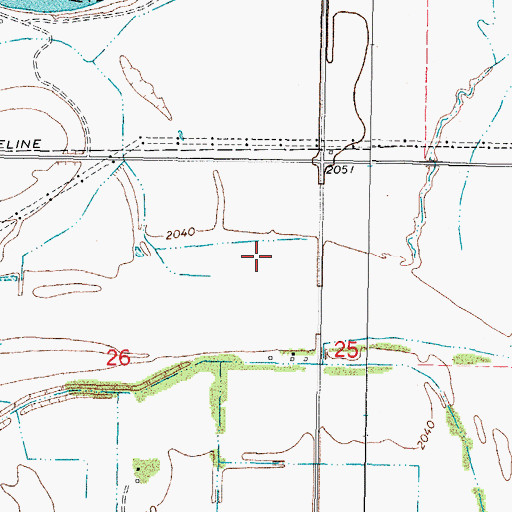 Topographic Map of 27N42E26AD__01 Well, MT