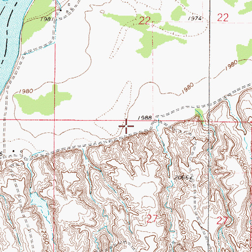 Topographic Map of 27N48E27BA__01 Well, MT