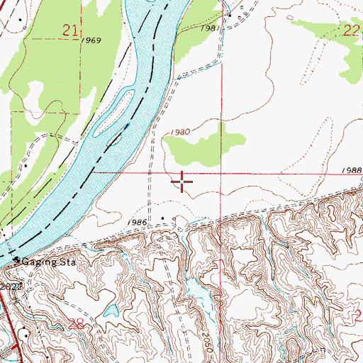 Topographic Map of 27N48E28AA__01 Well, MT