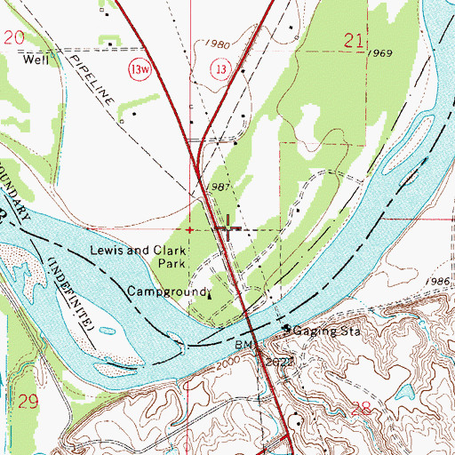 Topographic Map of 27N48E28BB__02 Well, MT