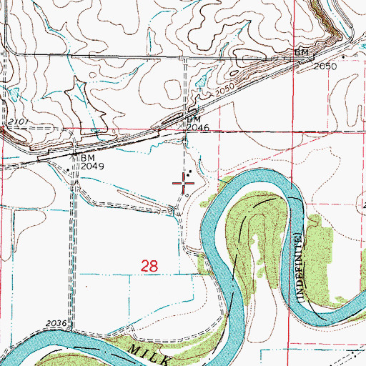 Topographic Map of 28N42E28ABDC01 Well, MT