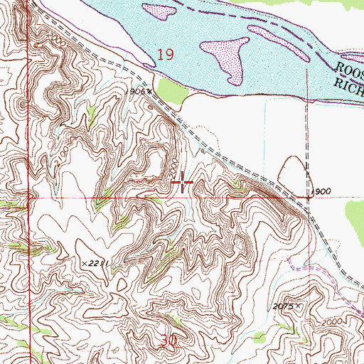 Topographic Map of 27N57E19DC__01 Well, MT