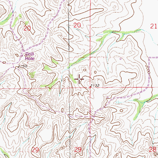 Topographic Map of 27N58E20DD__01 Well, MT