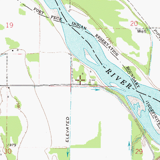 Topographic Map of 27N48E20CCCA01 Well, MT