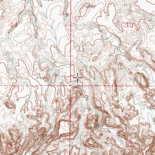 Topographic Map of 27N49E19CCCD01 Well, MT