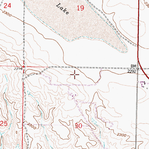 Topographic Map of 27N40E30BAAA01 Well, MT