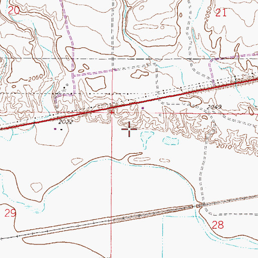 Topographic Map of 27N46E28BB__01 Well, MT