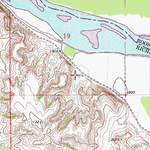 Topographic Map of 27N57E19DCBD01 Well, MT