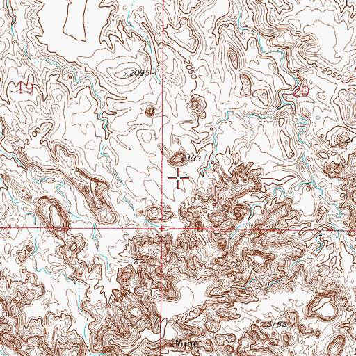Topographic Map of 27N49E20CC__01 Well, MT