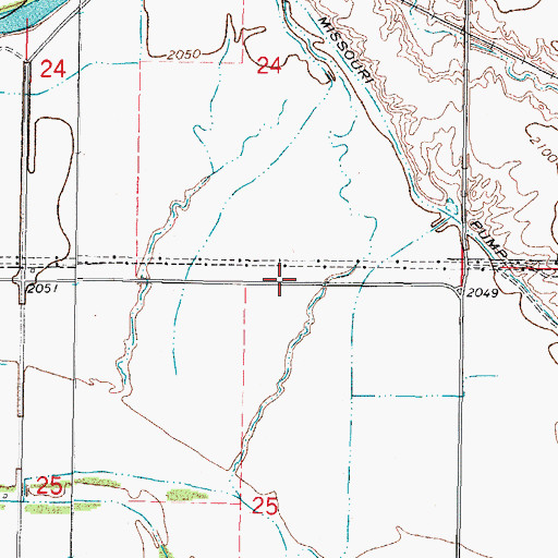 Topographic Map of 27N42E25AB__01 Well, MT