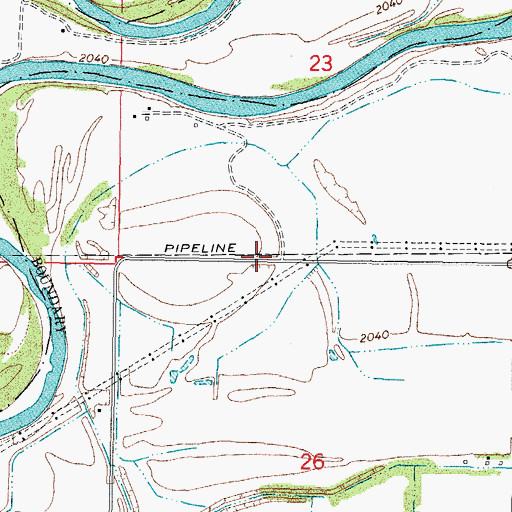 Topographic Map of 27N42E26BA__01 Well, MT