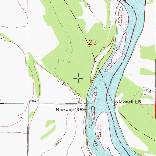 Topographic Map of 27N50E23CD__01 Well, MT
