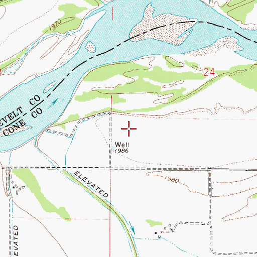 Topographic Map of 27N47E24CC__01 Well, MT