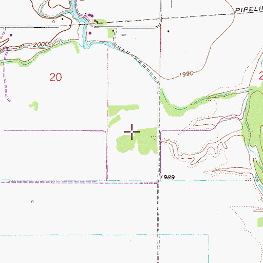 Topographic Map of 27N47E20DD__02 Well, MT