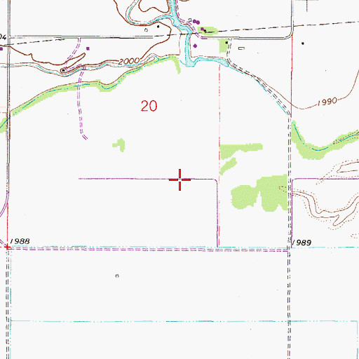 Topographic Map of 27N47E20DC__01 Well, MT