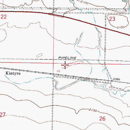 Topographic Map of 27N43E26BB__01 Well, MT