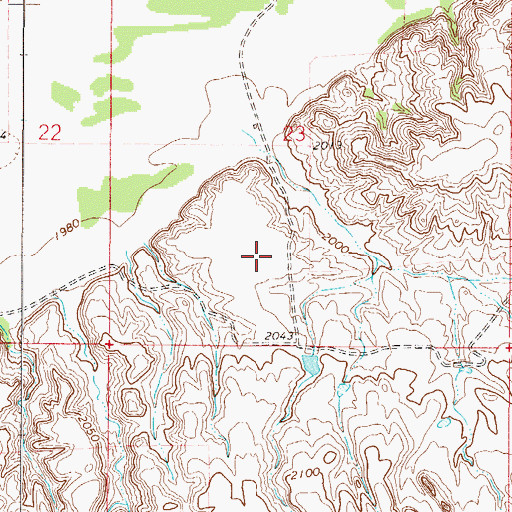 Topographic Map of 27N48E23CD__01 Well, MT