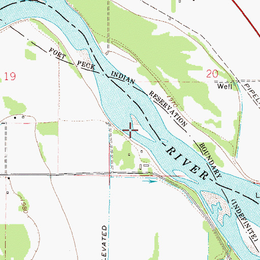 Topographic Map of 27N48E20CC__01 Well, MT