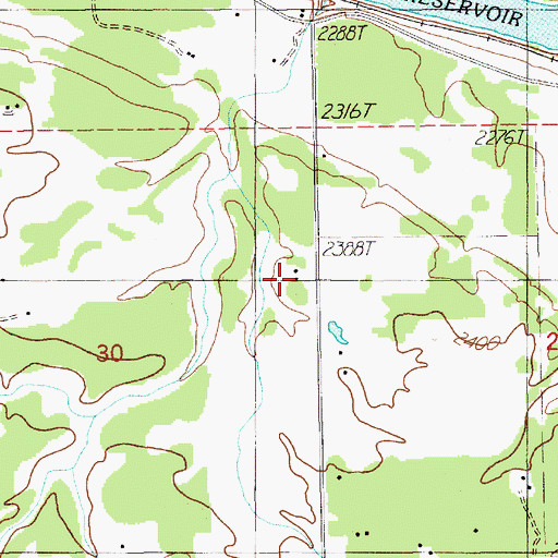 Topographic Map of 27N34W30ADAD01 Well, MT
