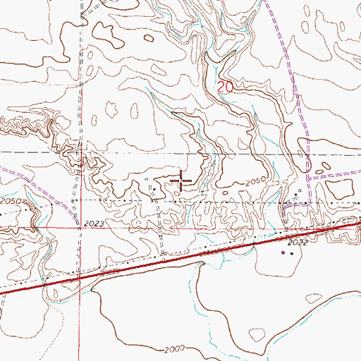 Topographic Map of 27N46E20CD__01 Well, MT
