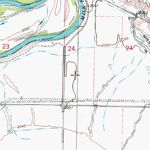Topographic Map of 27N42E24CC__01 Well, MT