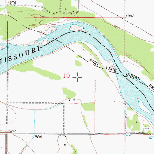 Topographic Map of 27N48E19DB__01 Well, MT