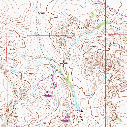 Topographic Map of 27N57E24ACBA01 Well, MT