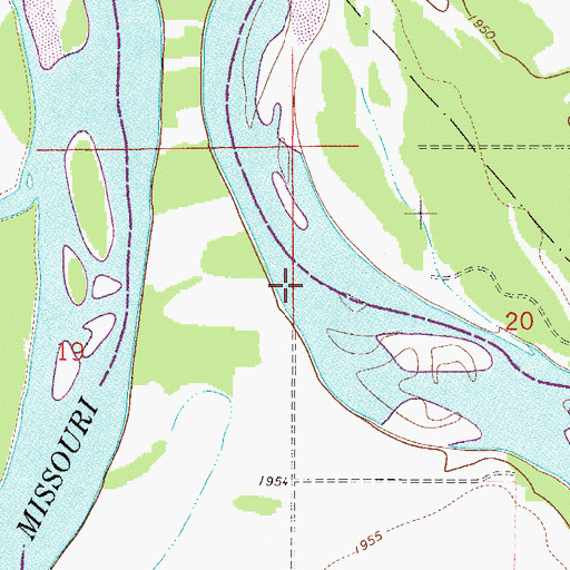 Topographic Map of 27N51E19AD__01 Well, MT