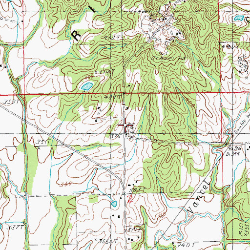 Topographic Map of Blooming Grove School (historical), AR