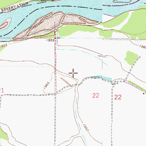 Topographic Map of 27N50E22BC__01 Well, MT