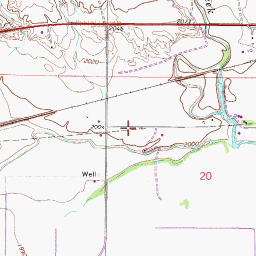 Topographic Map of 27N47E20BC__01 Well, MT