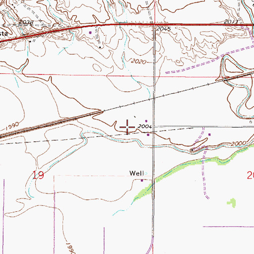 Topographic Map of 27N47E19AD__01 Well, MT