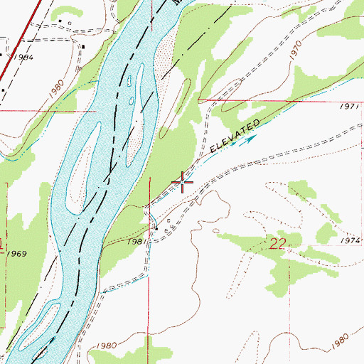 Topographic Map of 27N48E22BC__01 Well, MT