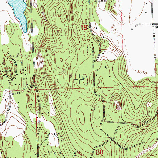 Topographic Map of 27N19W19CDDB01 Well, MT